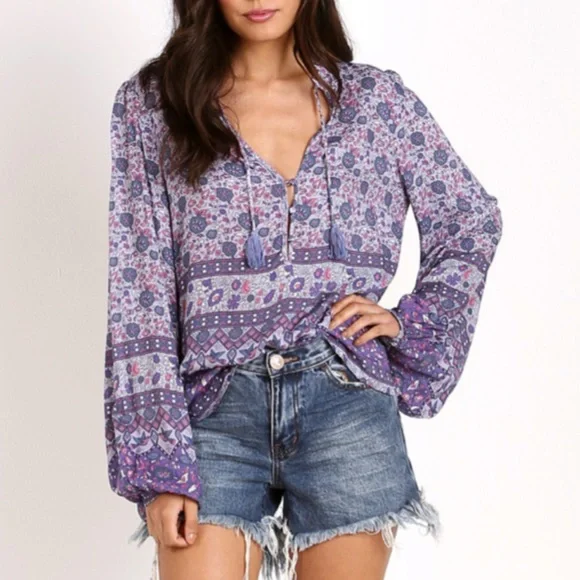 EUC Spell Kombi Blouse Medium - Picture 7 of 9